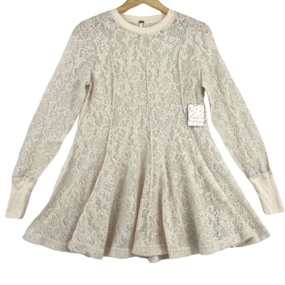 Free People Dresses & Skirts - -Free People Lace Mini Dress Tunic NWT XS